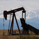 oil pumpjack in field